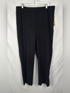 Maggie Barnes Stretch Petite Right Fit Black Minimalist Pants sz 3X Petite NWT